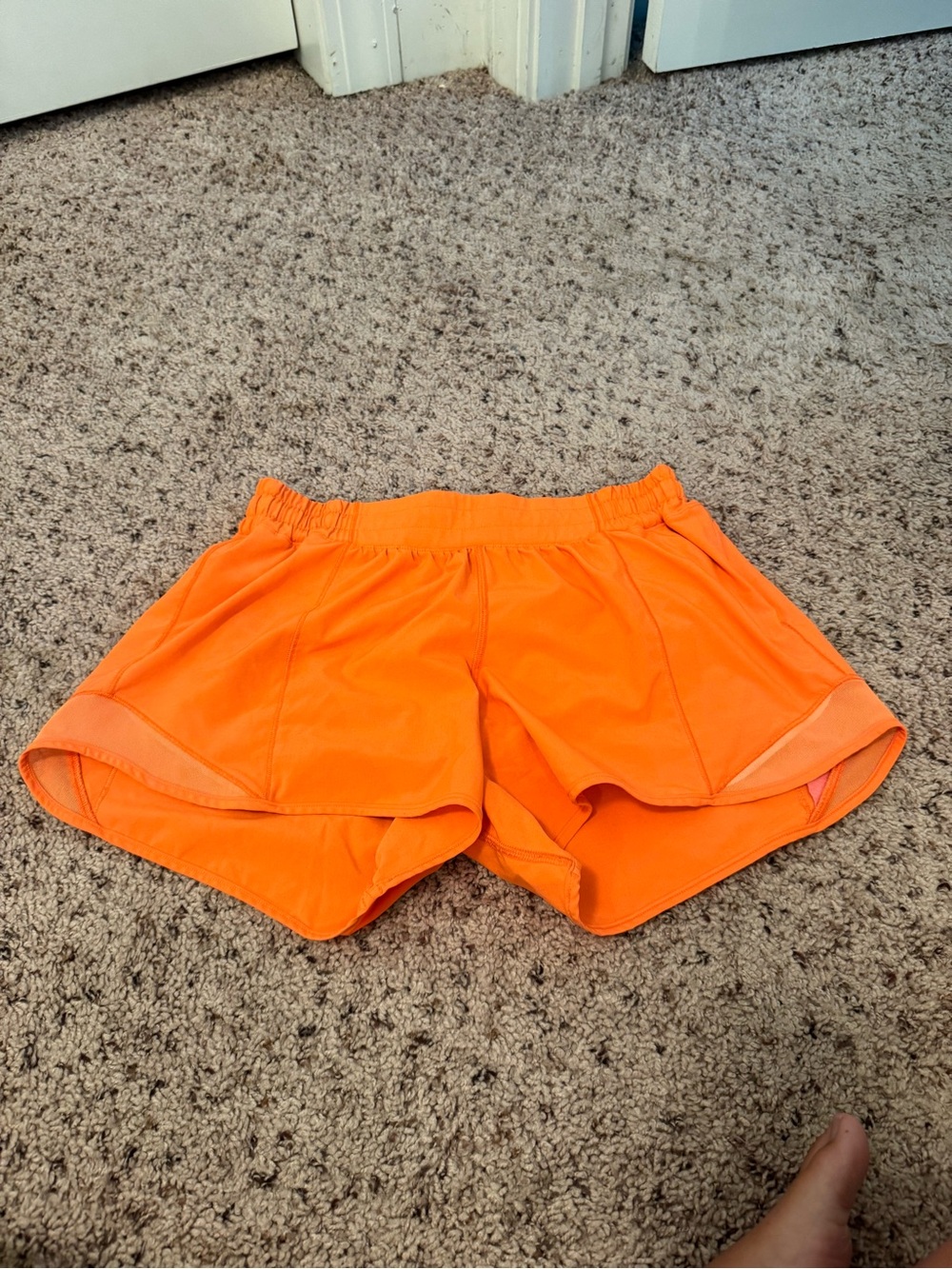 lululemon athletica Neon Orange Women's Running Shorts